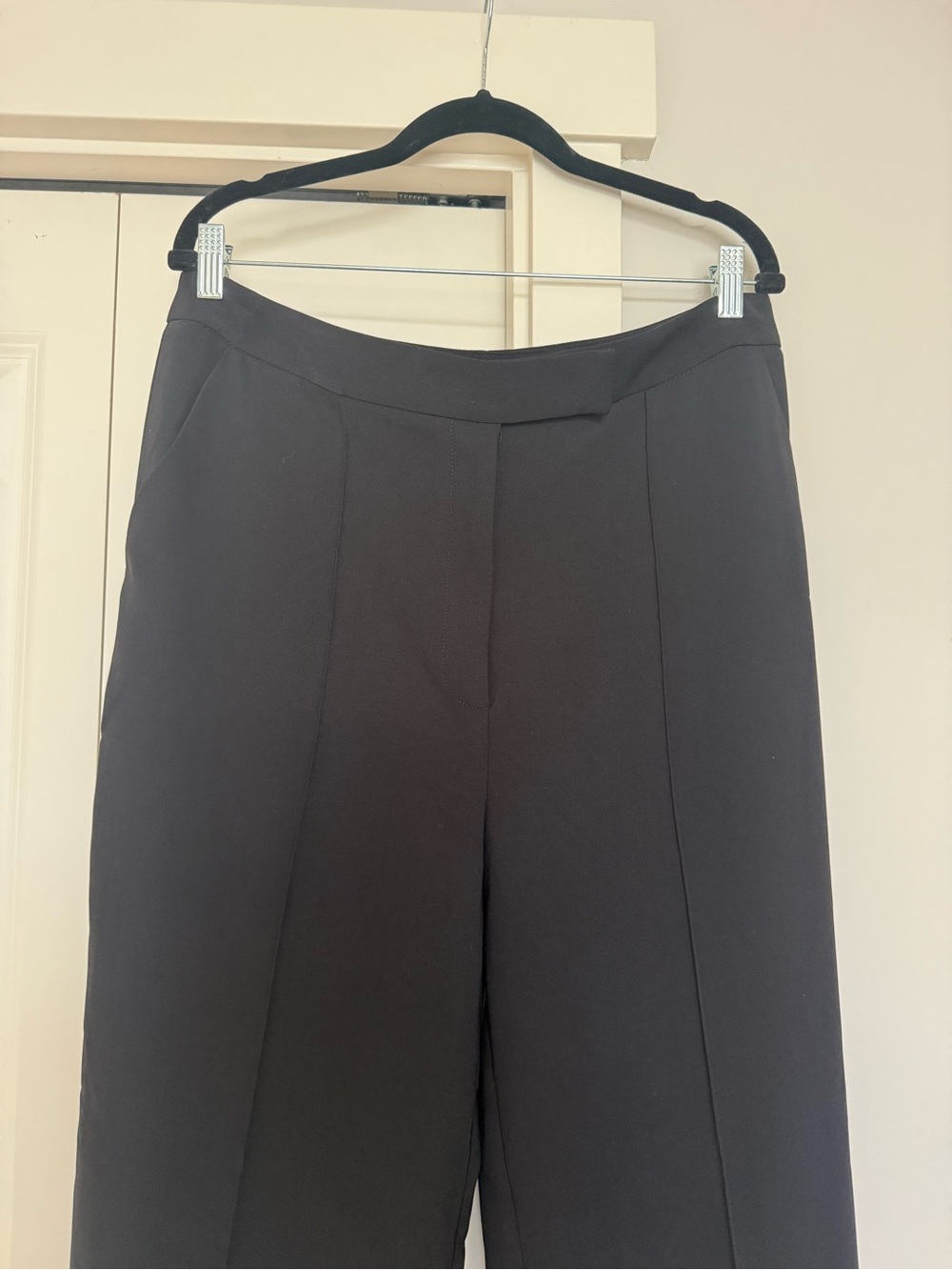Topshop Black Ponte Straight Trousers